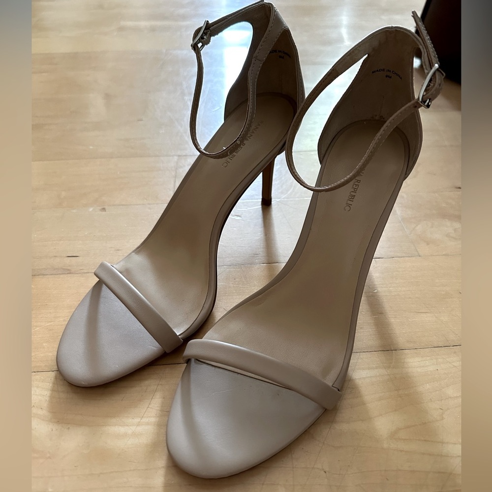 Leather High Heel Sandals